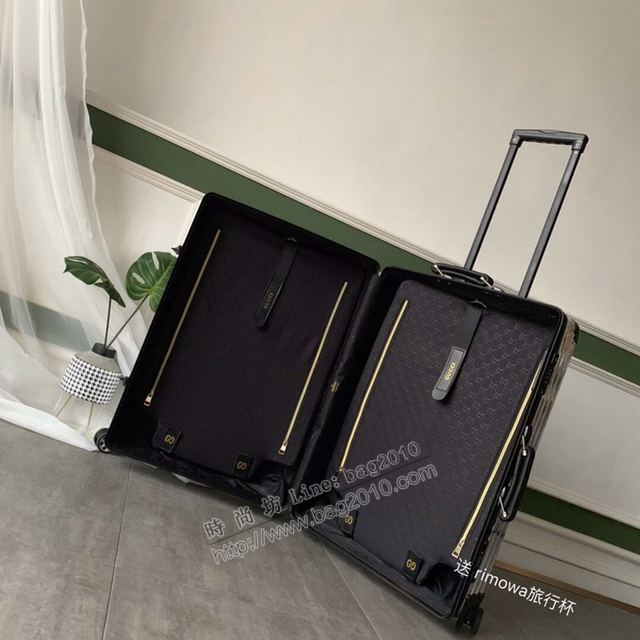 Gucci拉杆箱 66655 鏡面系列 古奇拉箱 全鋁鎂合金行李箱 四輪旅行箱xzx1106